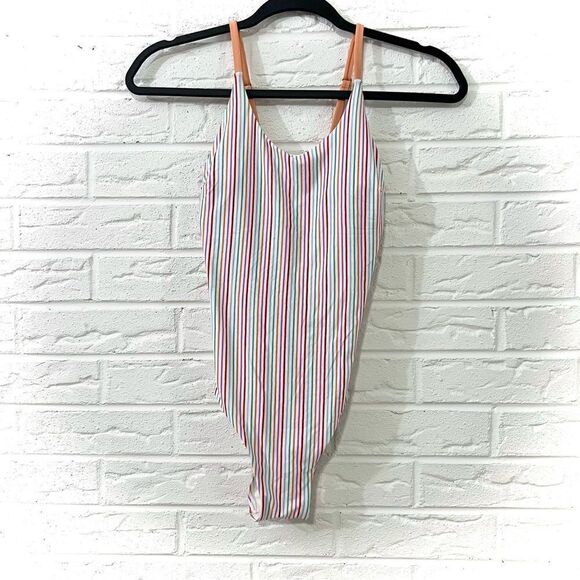 Roller Rabbit Multi-Stripe Scoop Neck Swimsuit Size XS - Picture 3 of 7